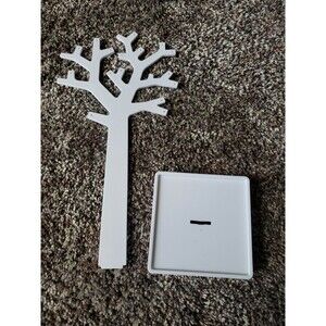White Plastic Jewelry Tree 2 Piece